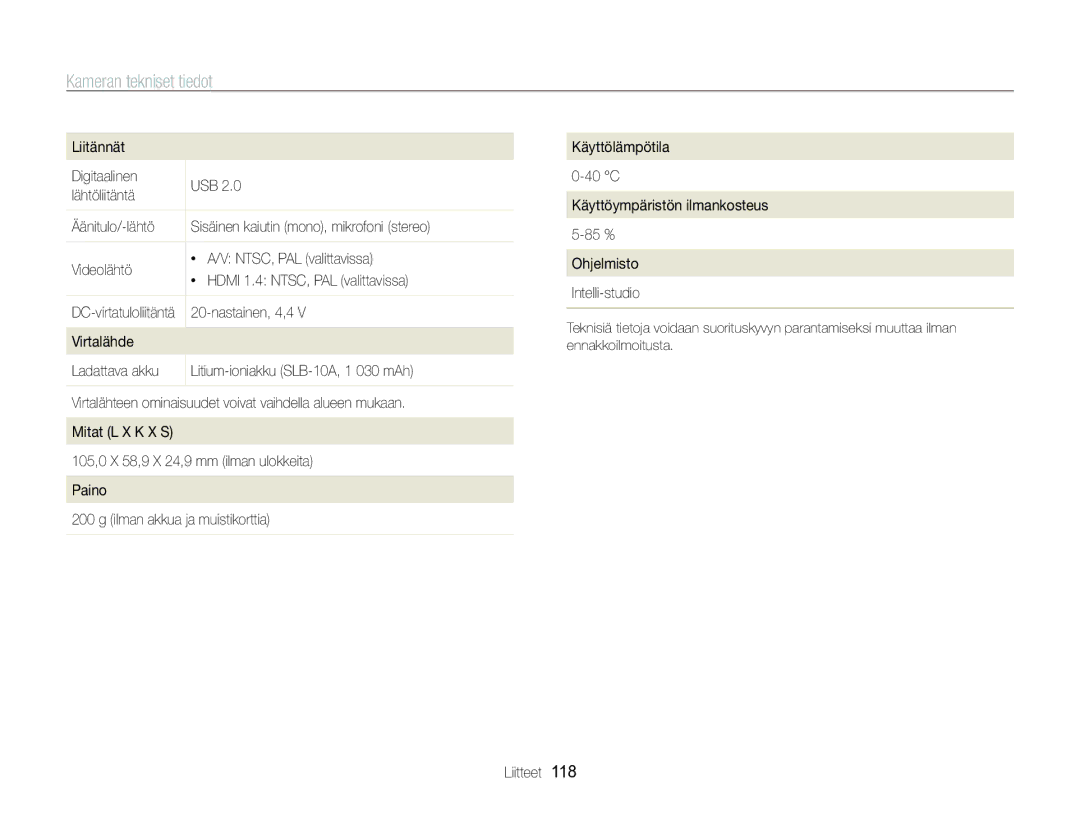 Samsung EC-WB700ZBPBE2, EC-WB700ZBPSE2 manual Nastainen, 4,4 