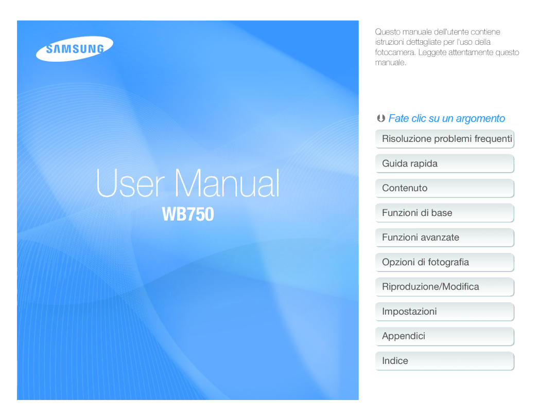 Samsung EC-WB750ZBPBE1 manual 