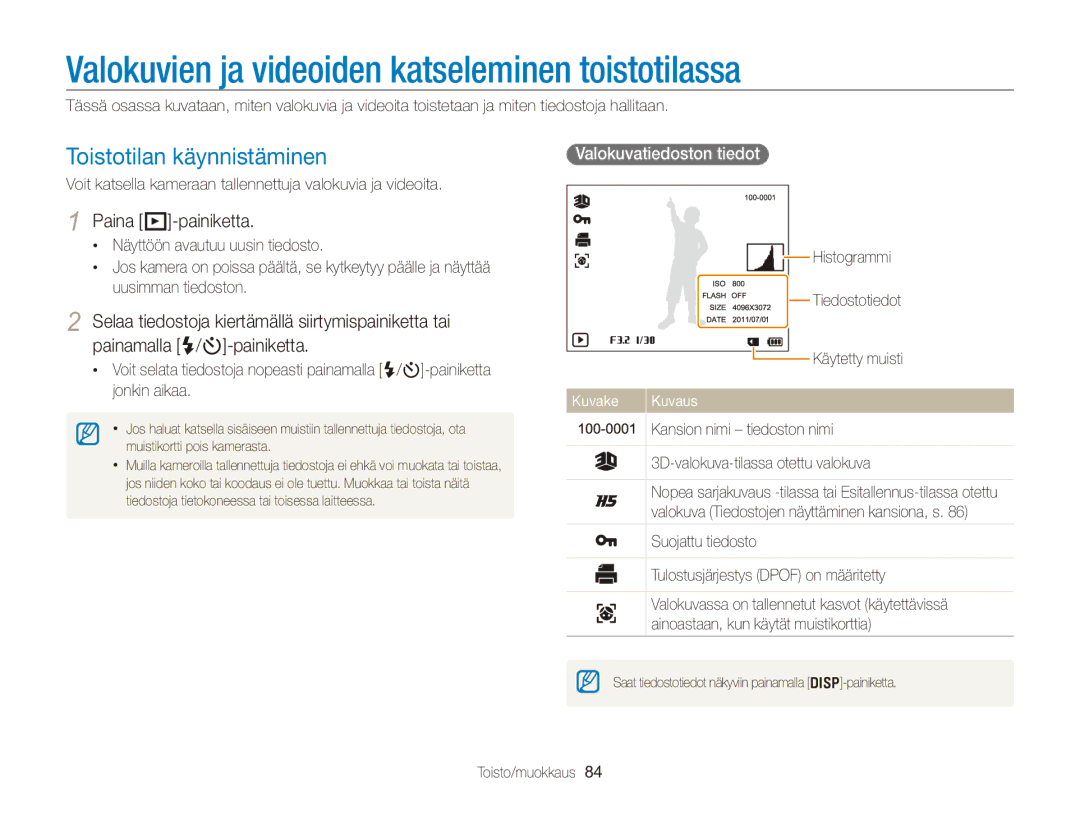 Samsung EC-WB750ZBPBE2 Valokuvien ja videoiden katseleminen toistotilassa, Toistotilan käynnistäminen, Paina P-painiketta 