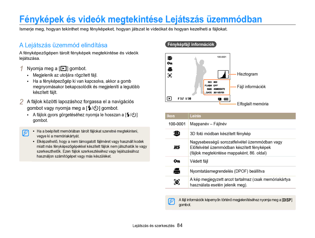 Samsung EC-WB750ZBPBE2, EC-WB750ZBPBE3 manual Fényképek és videók megtekintése Lejátszás üzemmódban, Nyomja meg a P gombot 