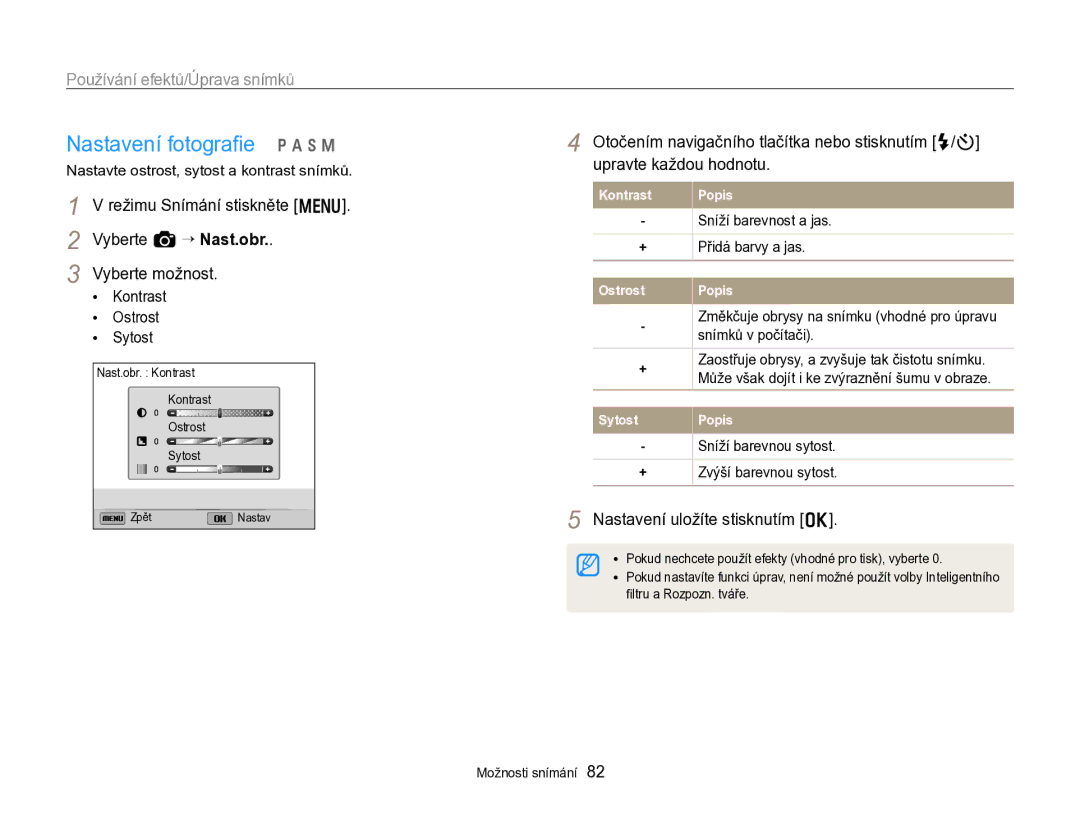 Samsung EC-WB750ZBPBE3 manual + Přidá barvy a jas, Snímků v počítači, Sníží barevnou sytost + Zvýší barevnou sytost 