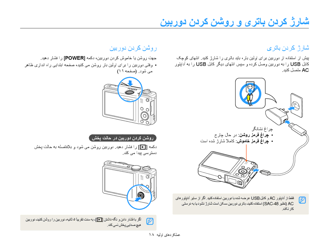 Samsung EC-WB750ZBPBSA, EC-WB750ZDPBME, EC-WB750ZBPBIL ﻦﻴﺑﺭﻭﺩ ﻥﺩﺮﮐ ﻦﺷﻭﺭ ﻭ یﺮﺗﺎﺑ ﻥﺩﺮﮐ ژﺭﺎﺷ, ﺶﺨﭘ ﺖﻟﺎﺣ ﺭﺩ ﻦﻴﺑﺭﻭﺩ ﻥﺩﺮﮐ ﻦﺷﻭﺭ 