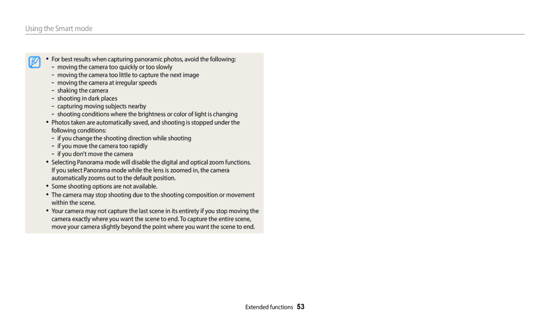 Samsung EC-WB800FBPRUS, EC-WB800FBPBUS, ECWB800FFPRUS, EC-WB800FBPWUS, WB800F White user manual Using the Smart mode 