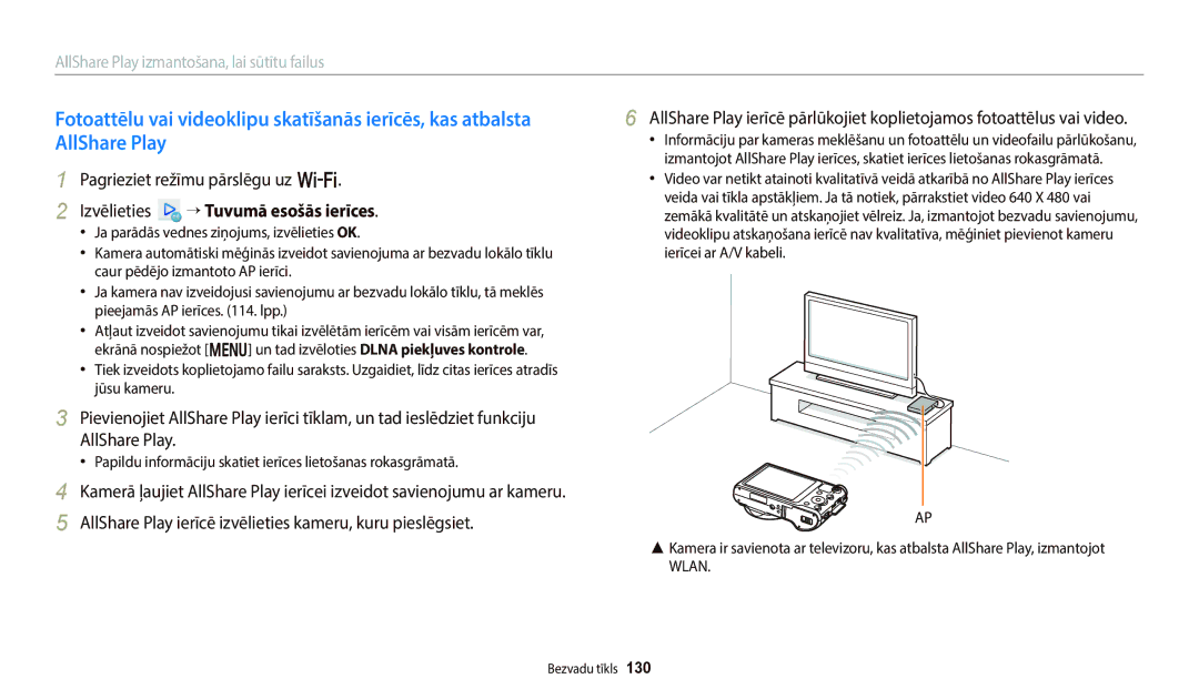 Samsung EC-WB700ZBPBE2 Izvēlieties “ Tuvumā esošās ierīces, Papildu informāciju skatiet ierīces lietošanas rokasgrāmatā 