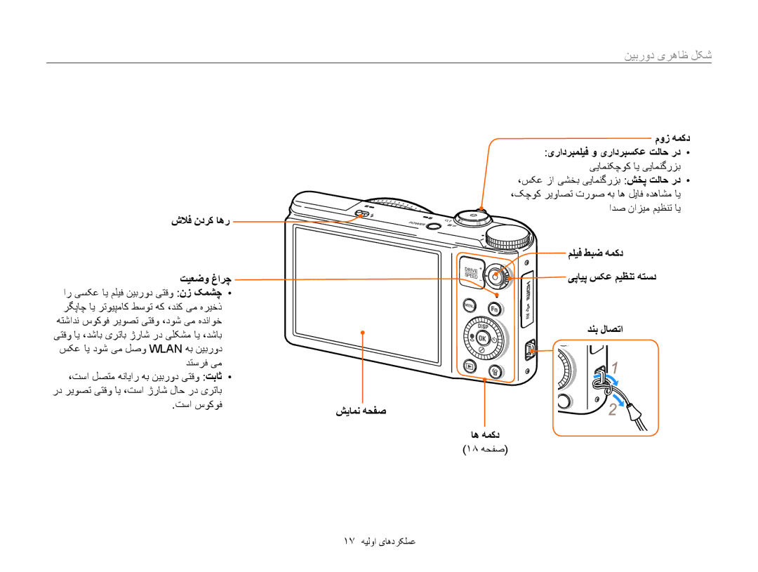 Samsung EC-WB850FBPBAE, EC-WB850FBPBIL شکل ظاهری دوربین, شلاف ندرک اهر تیعضو غارچ, ار یسکع ای ملیف نیبرود یتقو نز کمشچ 