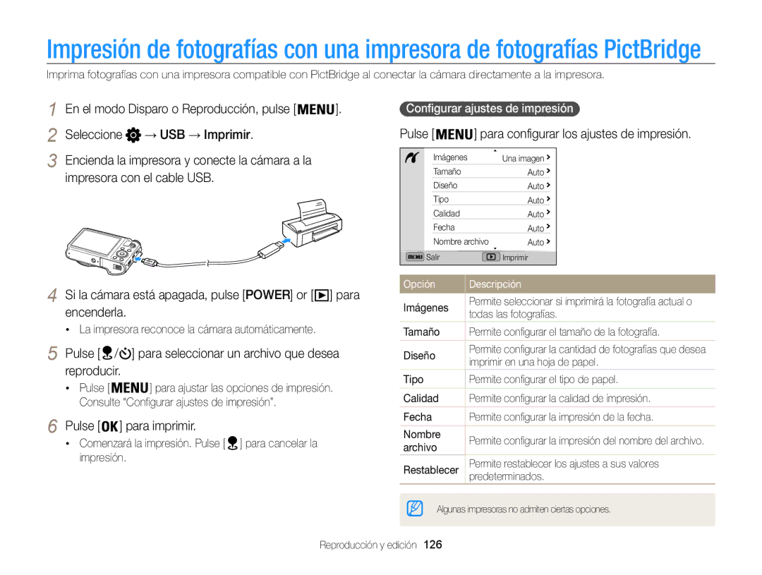 Samsung EC-WB850FBPBTW, EC-WB850FBPBE1 manual Pulse / para seleccionar un archivo que desea Reproducir, Pulse Para imprimir 