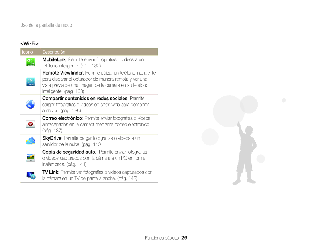 Samsung EC-WB850FBPBTW manual Teléfono inteligente. pág, Inteligente. pág, Compartir contenidos en redes sociales Permite 