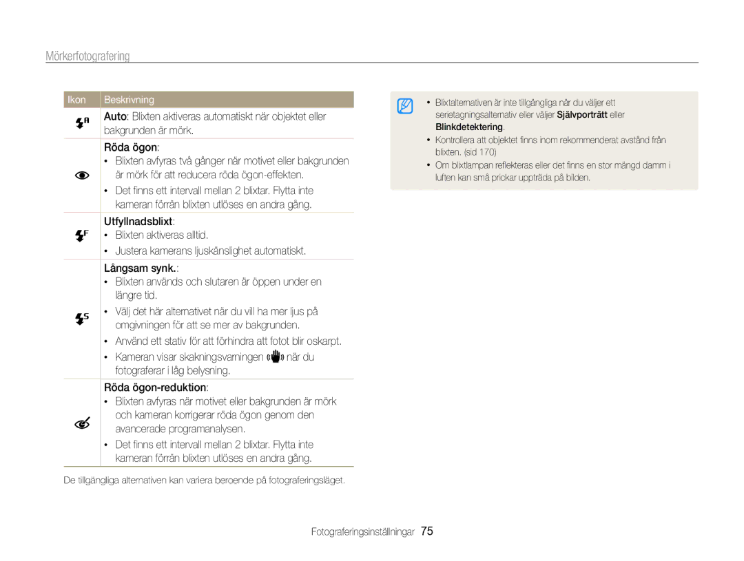 Samsung EC-WB850FBPBE2 manual Mörkerfotografering, Bakgrunden är mörk, Avancerade programanalysen 