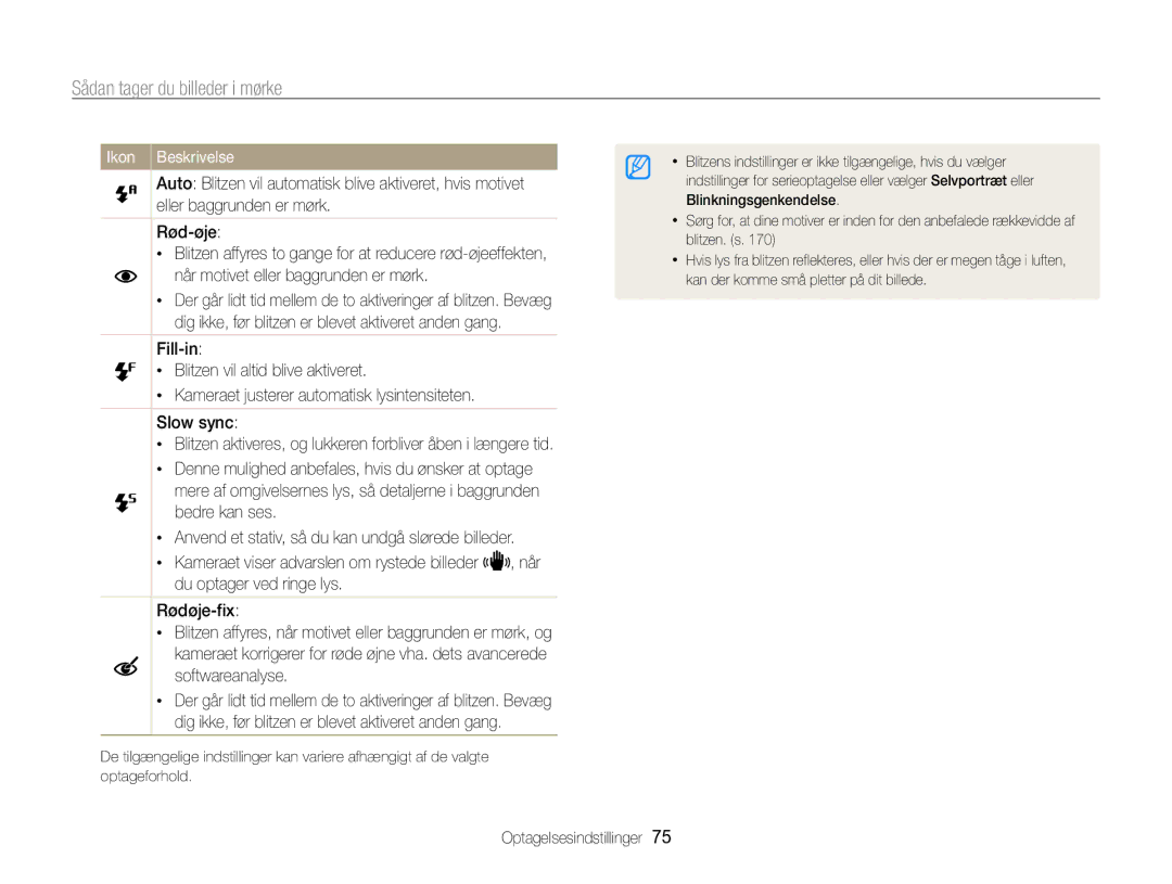 Samsung EC-WB850FBPBE2 manual Sådan tager du billeder i mørke, Softwareanalyse 