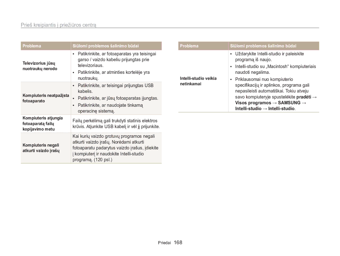 Samsung EC-WB850FBPBE2 manual Visos programos → Samsung →, Intelli-studio → Intelli-studio 