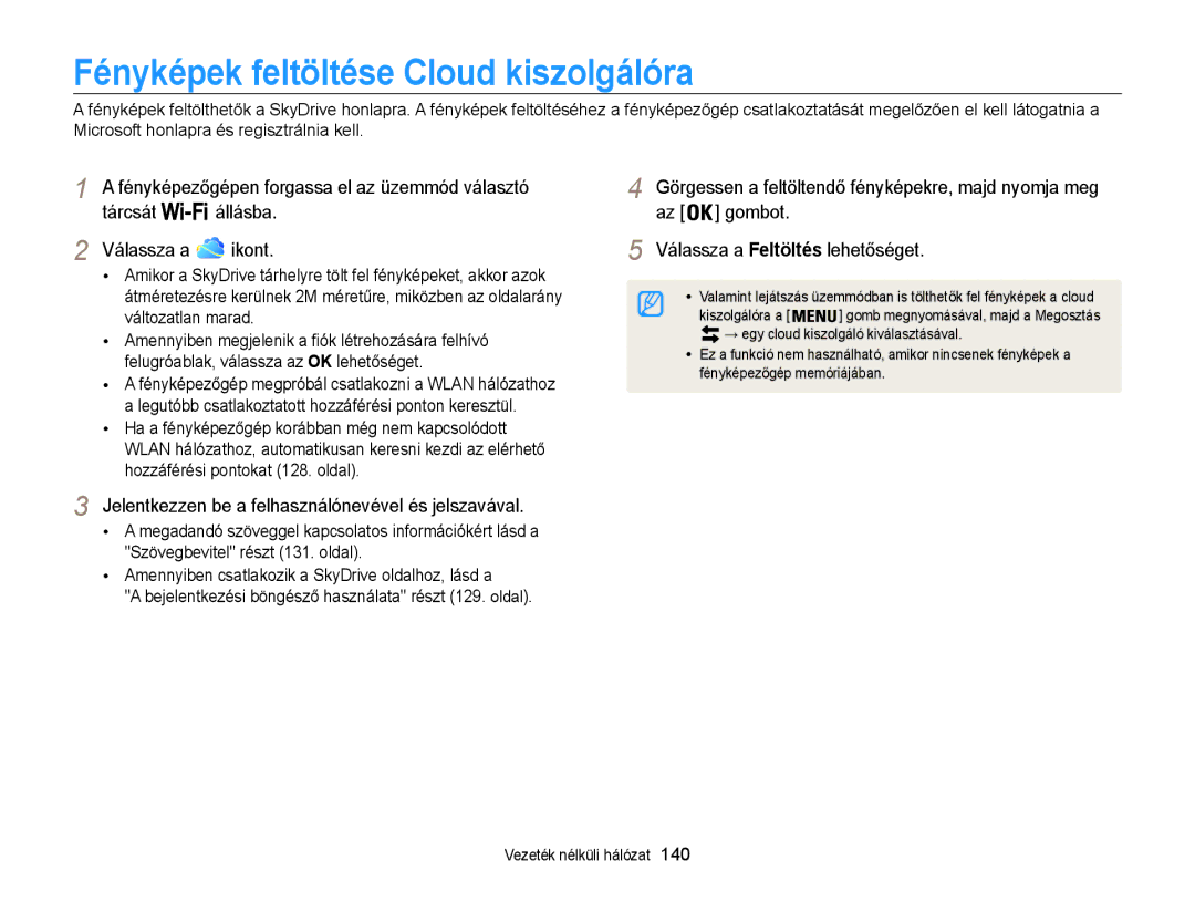 Samsung EC-WB850FBPBE3 manual Fényképek feltöltése Cloud kiszolgálóra, Fényképezőgépen forgassa el az üzemmód választó 