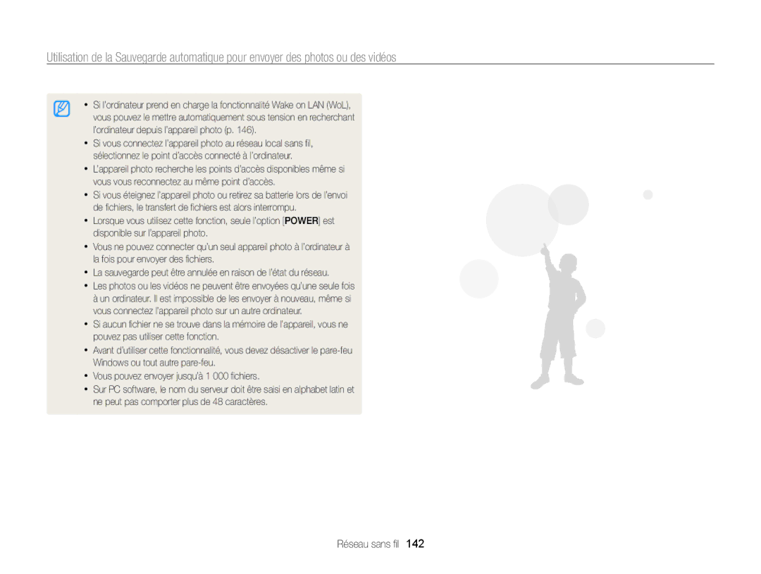 Samsung EC-WB850FBPBE1, EC-WB850FBPBFR manual Réseau sans fil 