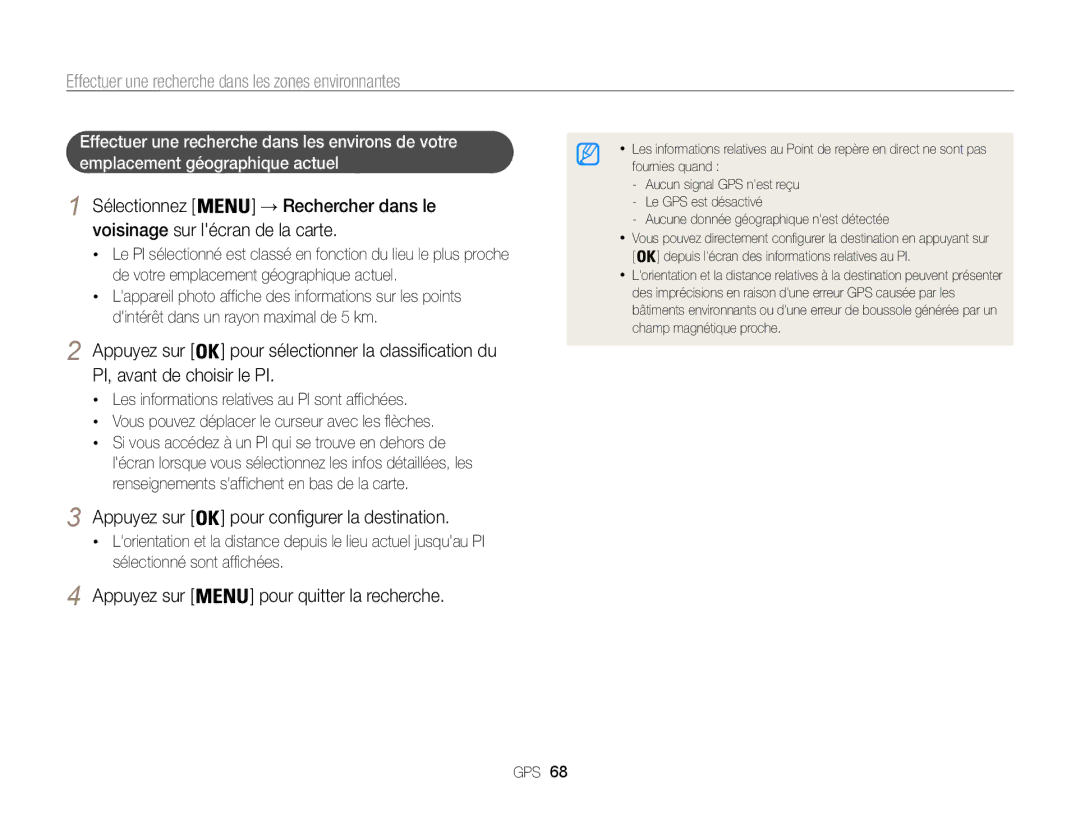 Samsung EC-WB850FBPBE1, EC-WB850FBPBFR manual Pour quitter la recherche 