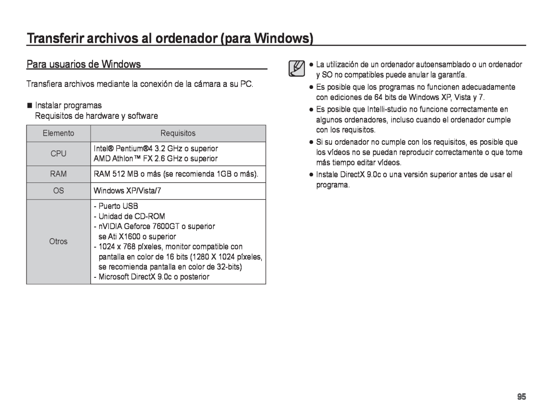 Samsung EC-WP10ZZBPBE1, EC-WP10ZZBPUE1 manual Transferir archivos al ordenador para Windows, Para usuarios de Windows 