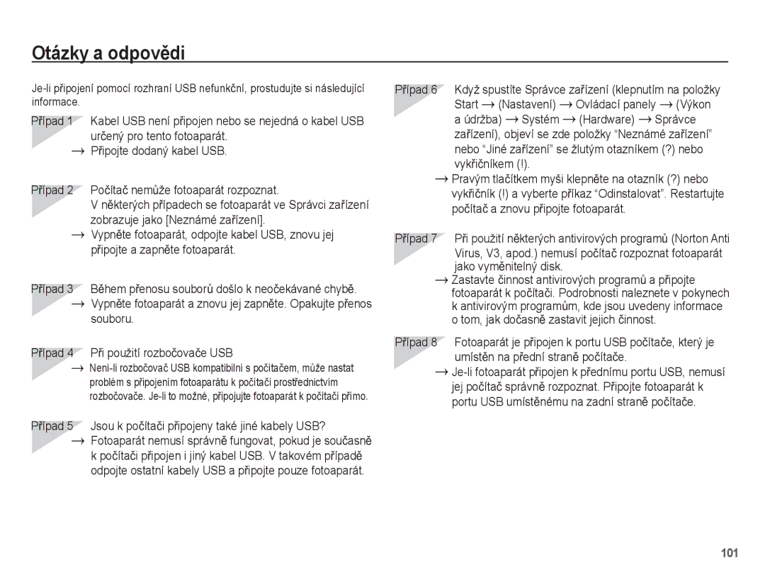 Samsung EC-WP10ZZBPRE3, EC-WP10ZZBPUE3, EC-WP10ZZBPYE3, EC-WP10ZZBPBE3 Otázky a odpovČdi, Start Nastavení Ovládací panely 