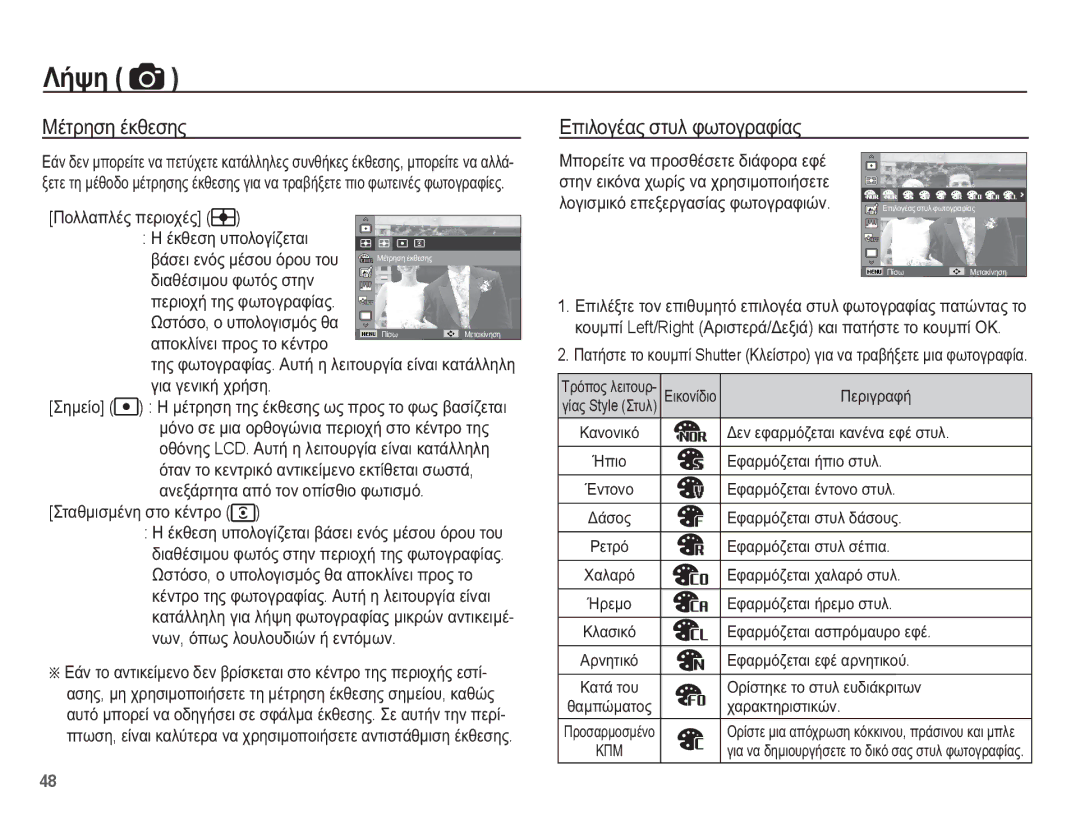 Samsung EC-WP10ZZBPYE3, EC-WP10ZZBPUE3, EC-WP10ZZBPRE3, EC-WP10ZZBPBE3 manual ȂȑĲȡȘıȘ ȑțșİıȘȢ, ǼʌȚȜȠȖȑĮȢ ıĲȣȜ ĳȦĲȠȖȡĮĳȓĮȢ 