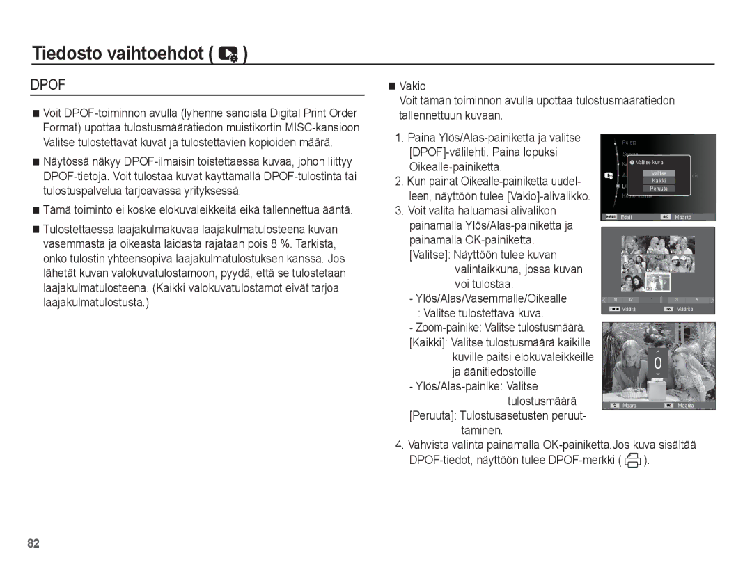 Samsung EC-WP10ZZBPRE2, EC-WP10ZZBPYE2, EC-WP10ZZBPBE2 manual Painamalla OK-painiketta Valitse Näyttöön tulee kuvan, Taminen 