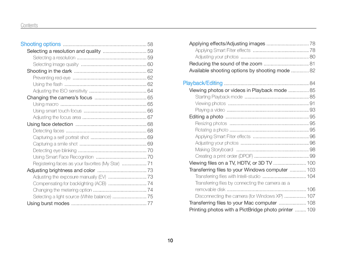 Samsung ECMV800ZBPBUS user manual Contents﻿ 