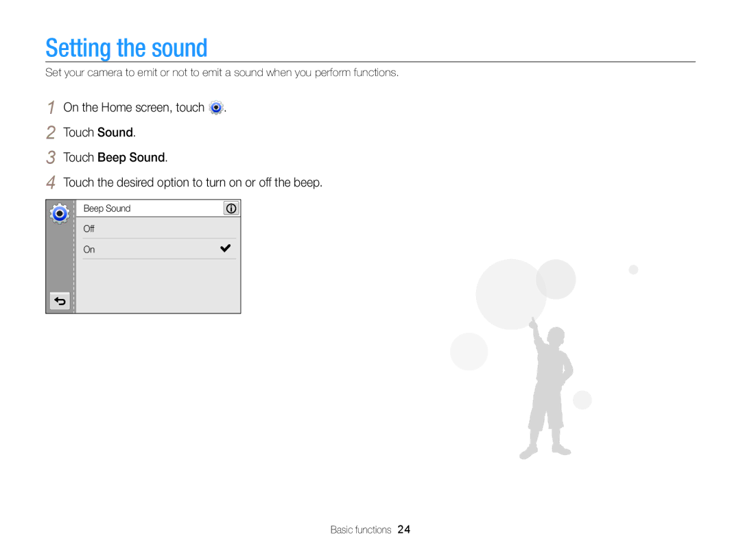 Samsung ECMV800ZBPBUS user manual Setting the sound 