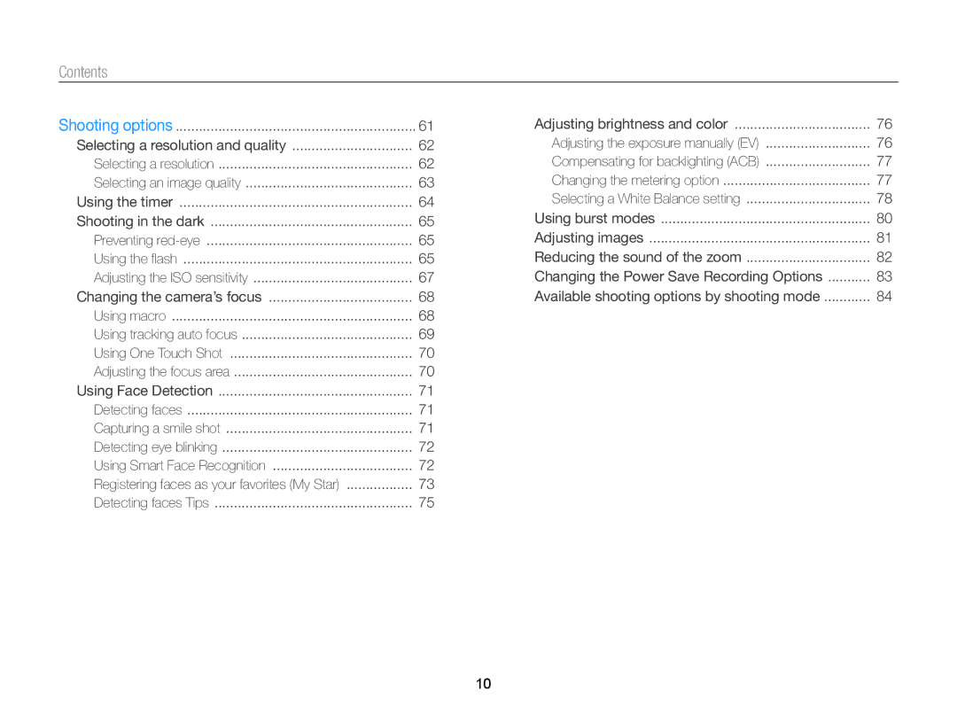 Samsung ECMV900FBPWUS appendix Contents 