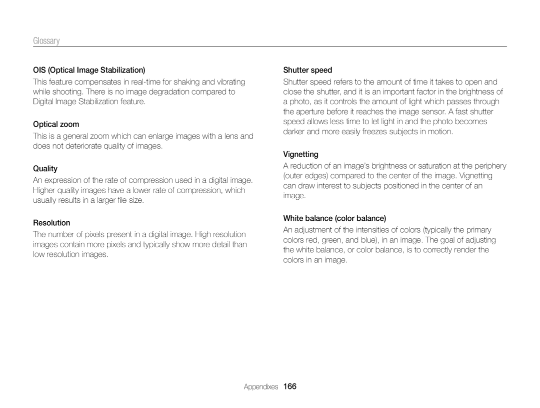 Samsung ECMV900FBPWUS appendix Glossary 