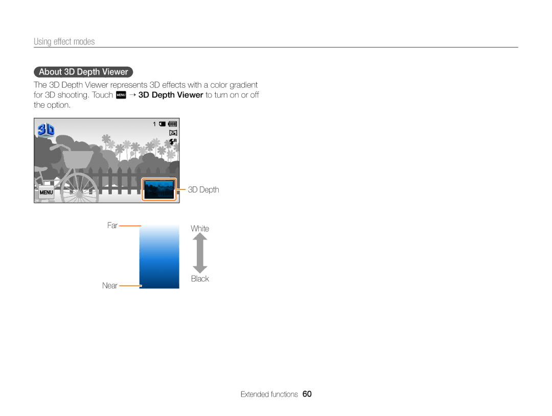 Samsung ECMV900FBPWUS appendix About 3D Depth Viewer 