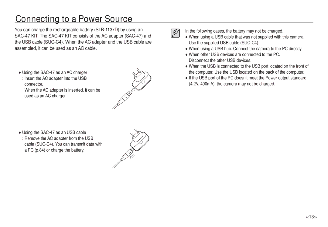 Samsung ECNV24HBBA, NV24 HD manual Connecting to a Power Source 