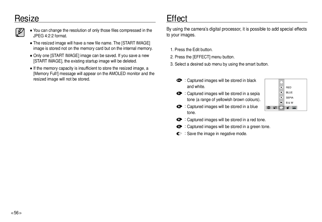 Samsung NV24 HD, ECNV24HBBA manual Effect, Start IMAGE, the existing startup image will be deleted 