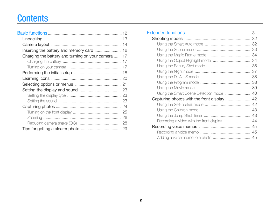 Samsung ECPL170 user manual Contents 