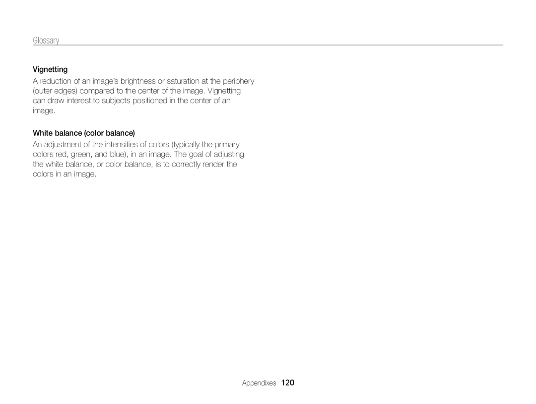 Samsung ECPL170 user manual Glossary 