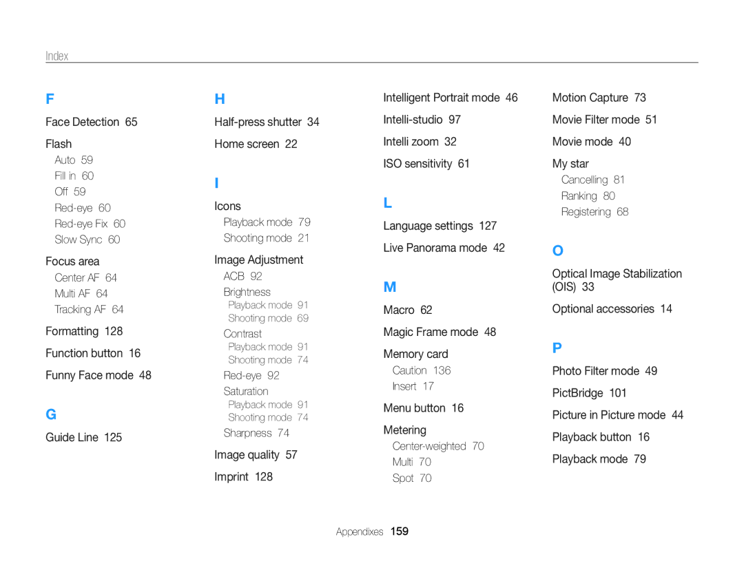 Samsung ECST200FBPLUS user manual Index 