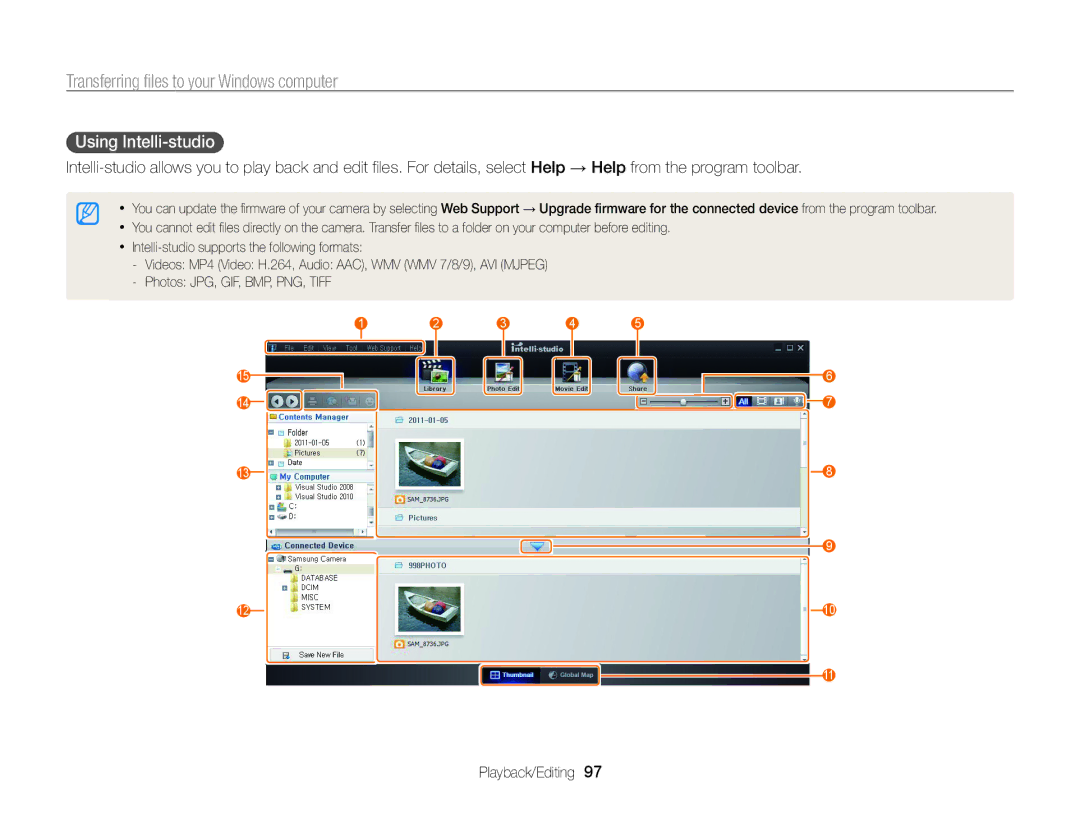 Samsung ECST200FBPLUS user manual Using Intelli-studio 