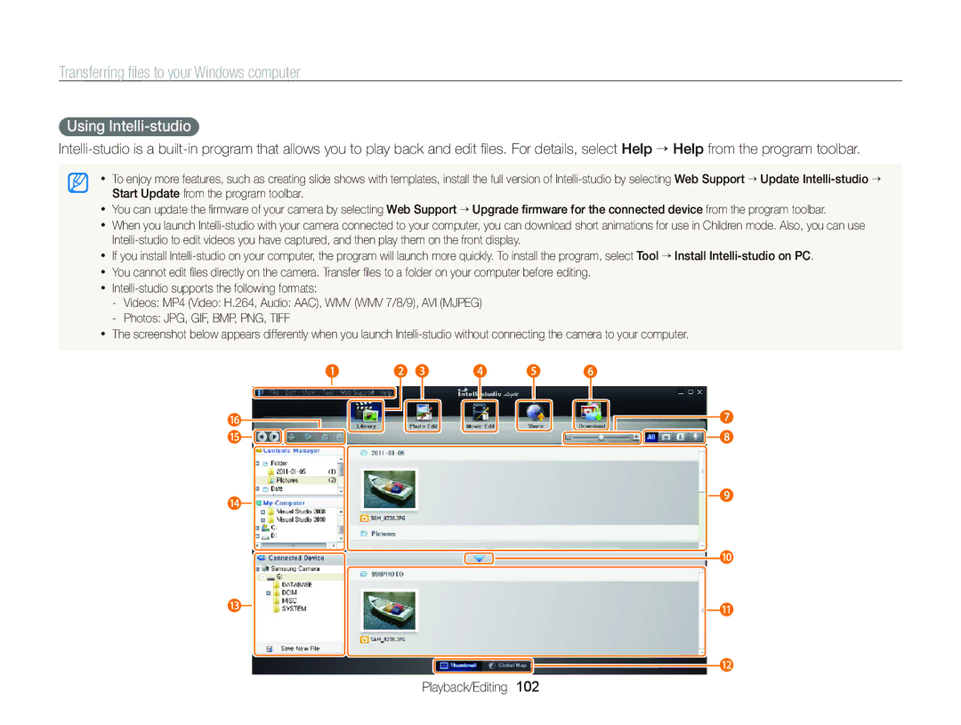 Samsung EC-ST700ZBPBUS, ECST700 user manual Using Intelli-studio 