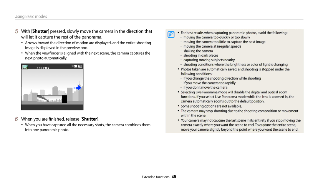 Samsung ECST72ZZBPWUS user manual When you are finished, release Shutter 