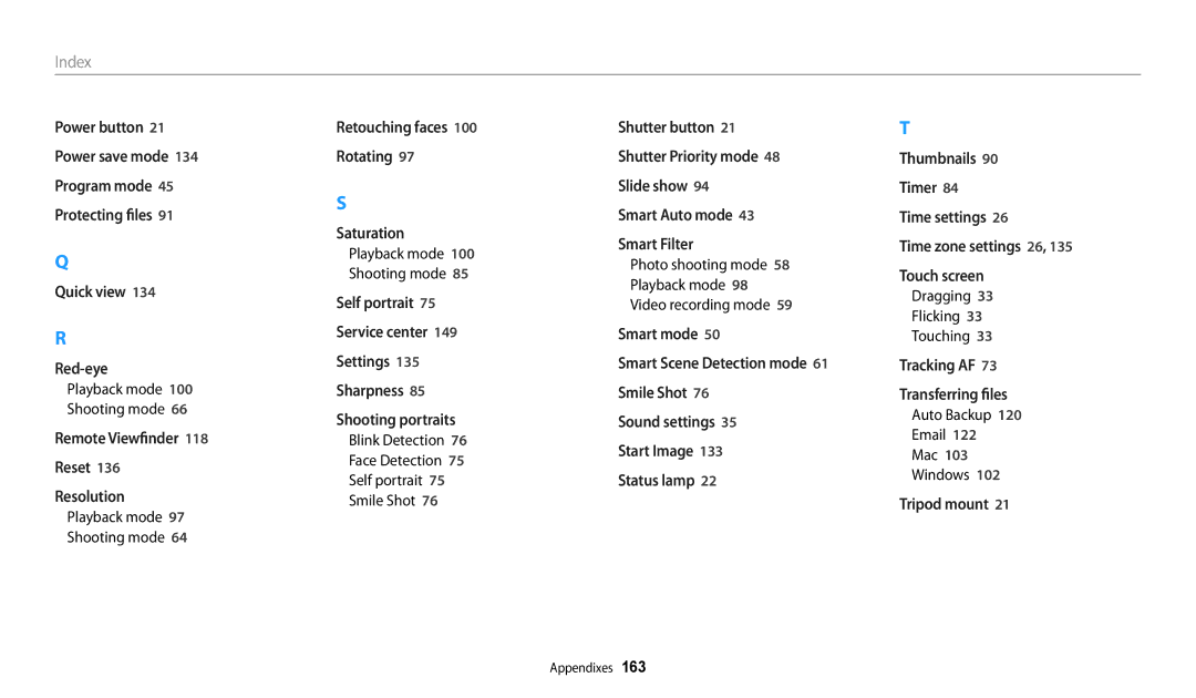 Samsung ECWB250FFPWUS, ECWB250FFPRUS, ECWB250FFPAUS, ECWB250FFPBUS Dragging Flicking Touching, Auto Backup Mac Windows 