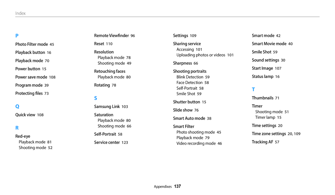 Samsung ECWB35FZBPBUS, ECWB35FZBPRUS Playback mode, Accessing Uploading photos or videos, Shooting mode Timer lamp 