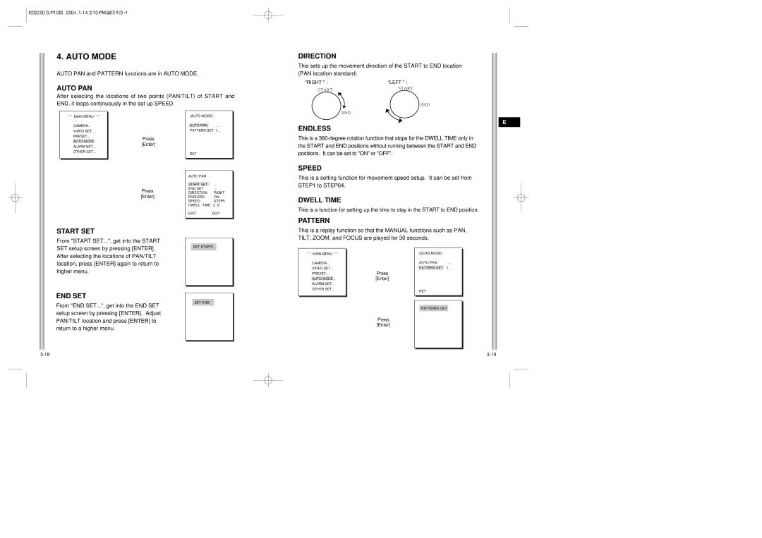 Samsung ED2250S/P manual Auto Mode 