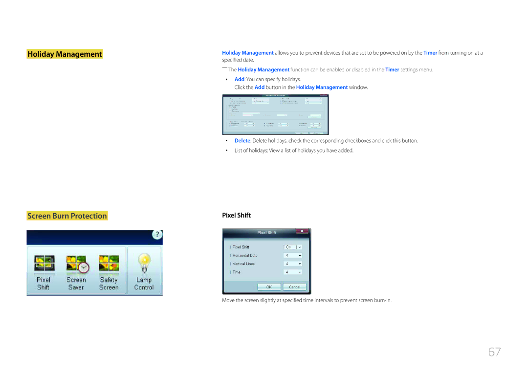 Samsung ED46C, ED65C, ED55C, ED32C, ED40C user manual Screen Burn Protection 