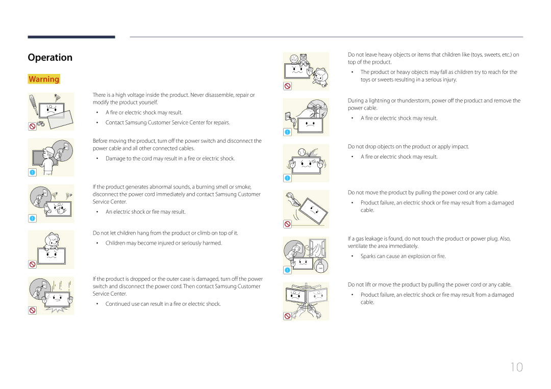 Samsung ED65C, ED75C user manual Operation 