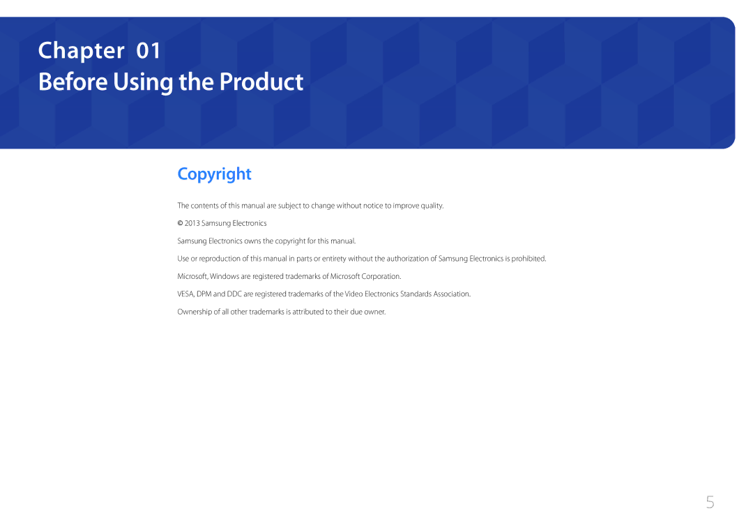 Samsung ED75C, ED65C user manual Before Using the Product, Copyright 