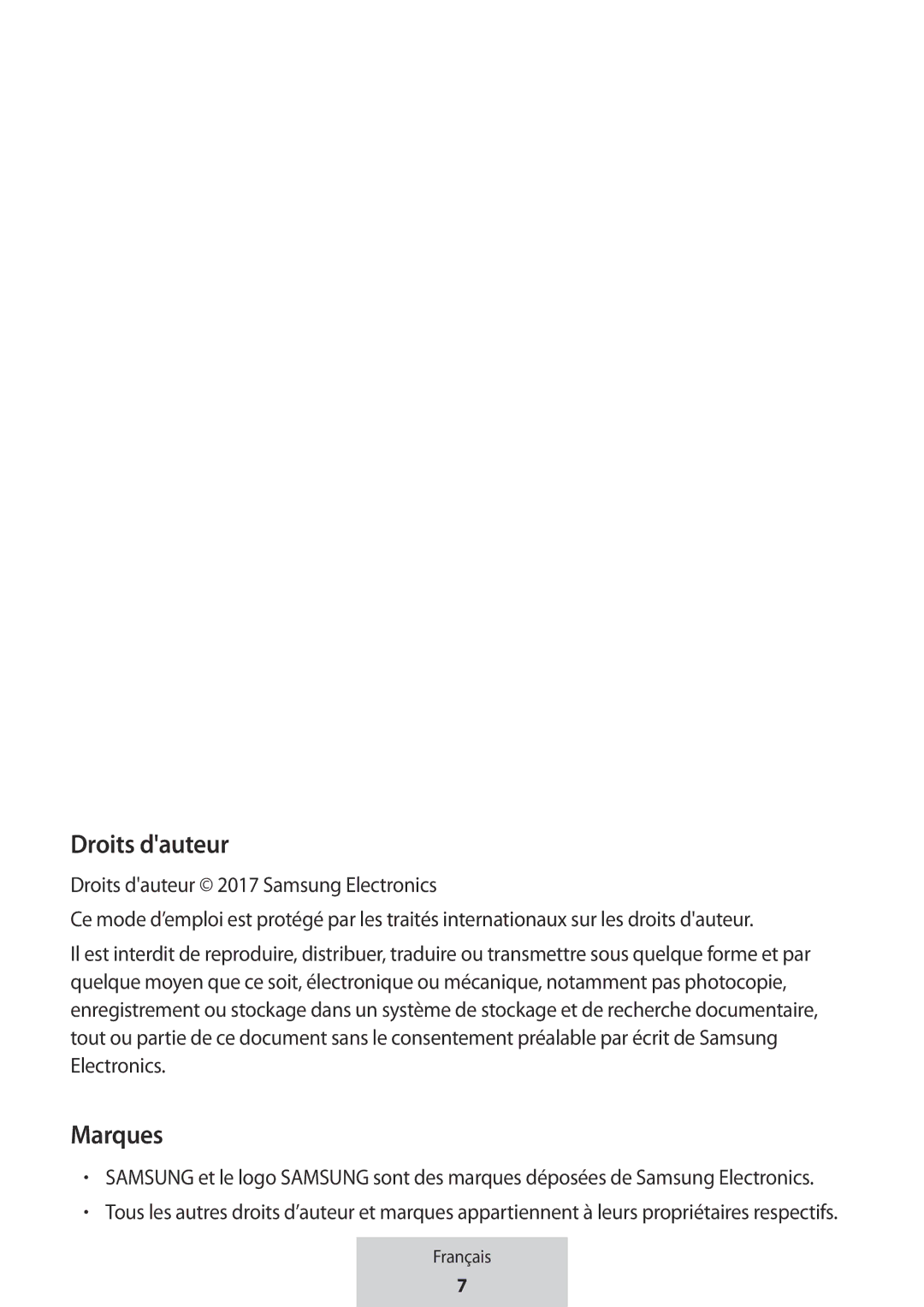 Samsung EE-P5000BBEGWW, EE-P5000BBRGRU manual Droits dauteur, Marques 