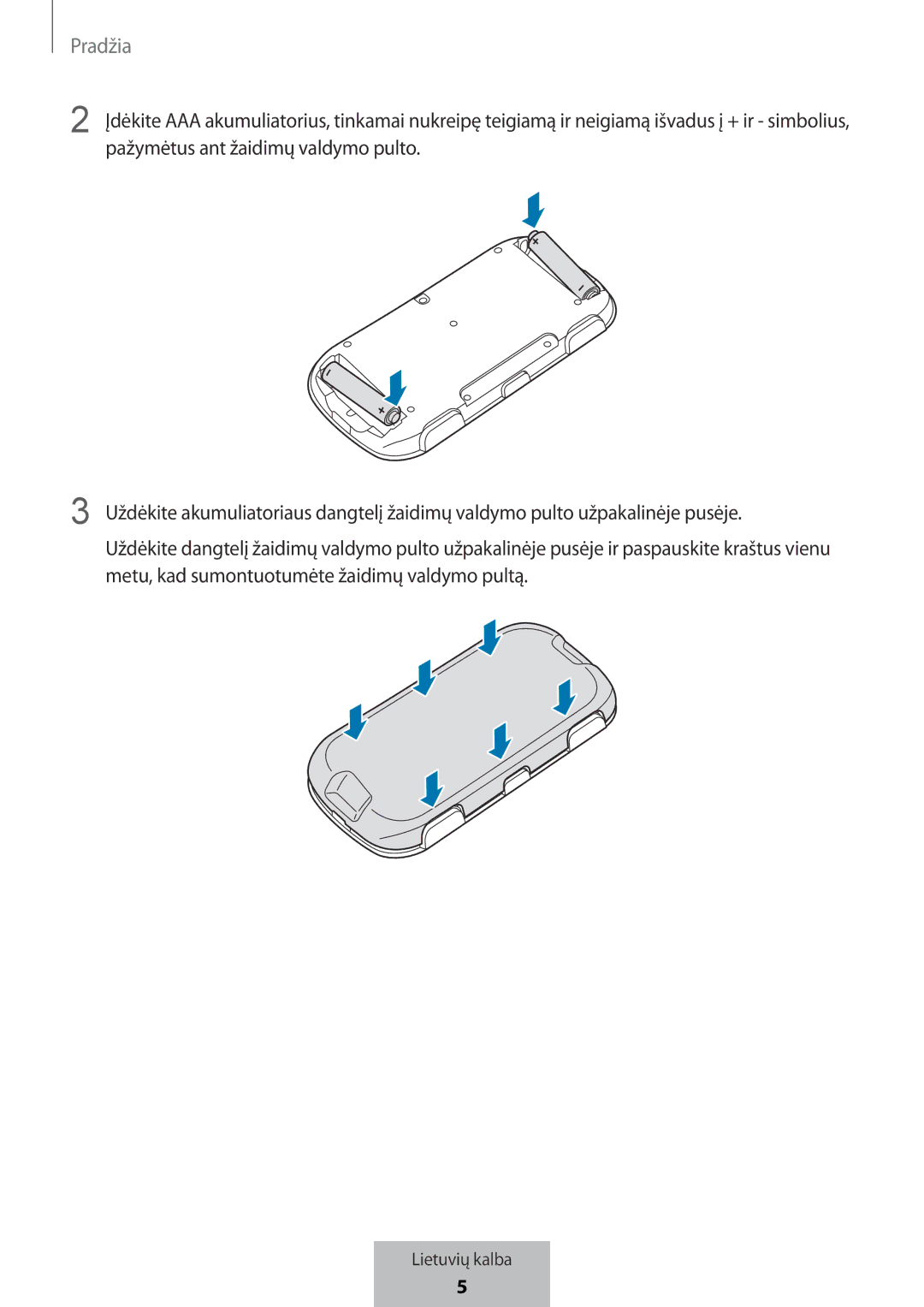 Samsung EI-YP322BBEGWW manual Pradžia 