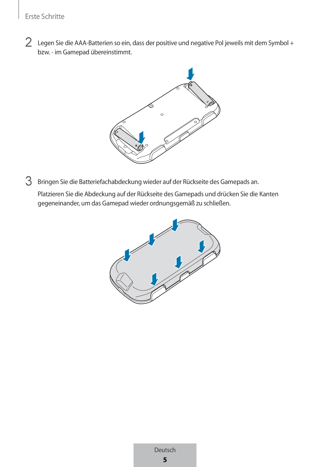 Samsung EI-YP322BBEGWW manual Erste Schritte 