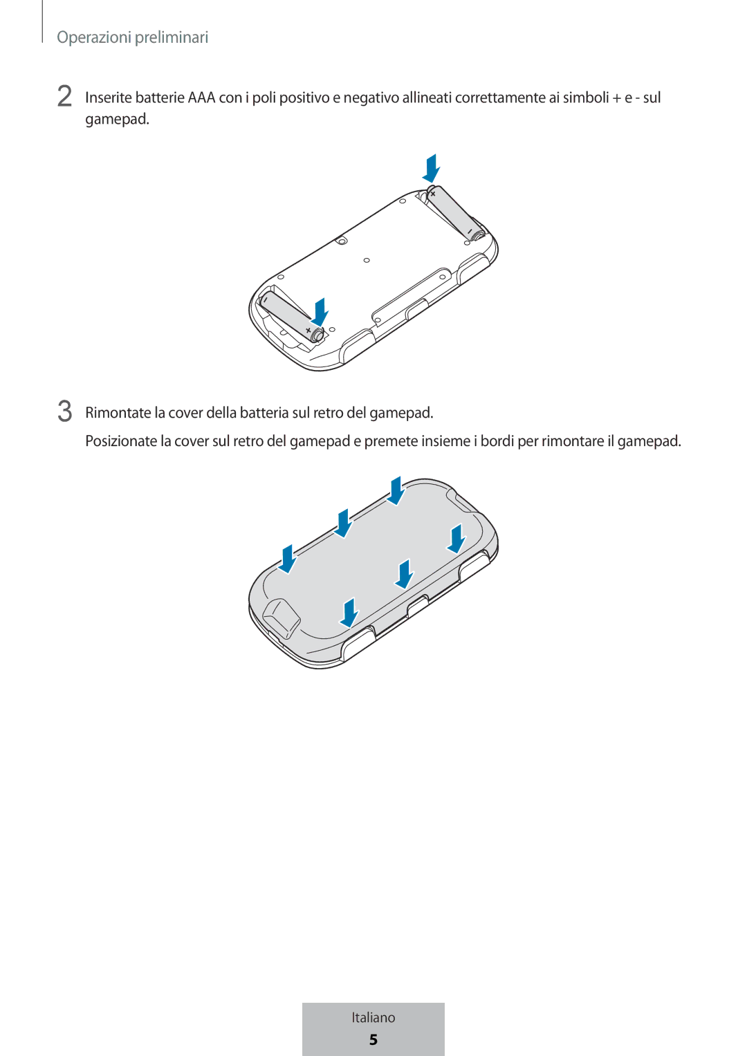 Samsung EI-YP322BBEGWW manual Operazioni preliminari 