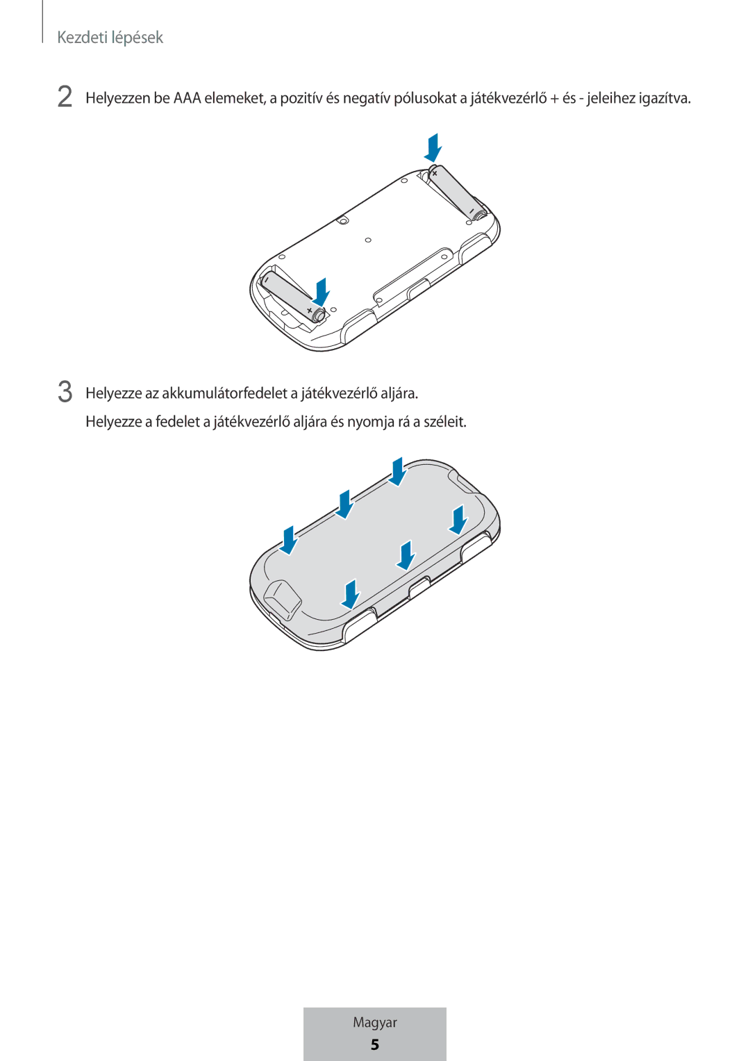 Samsung EI-YP322BBEGWW manual Kezdeti lépések 