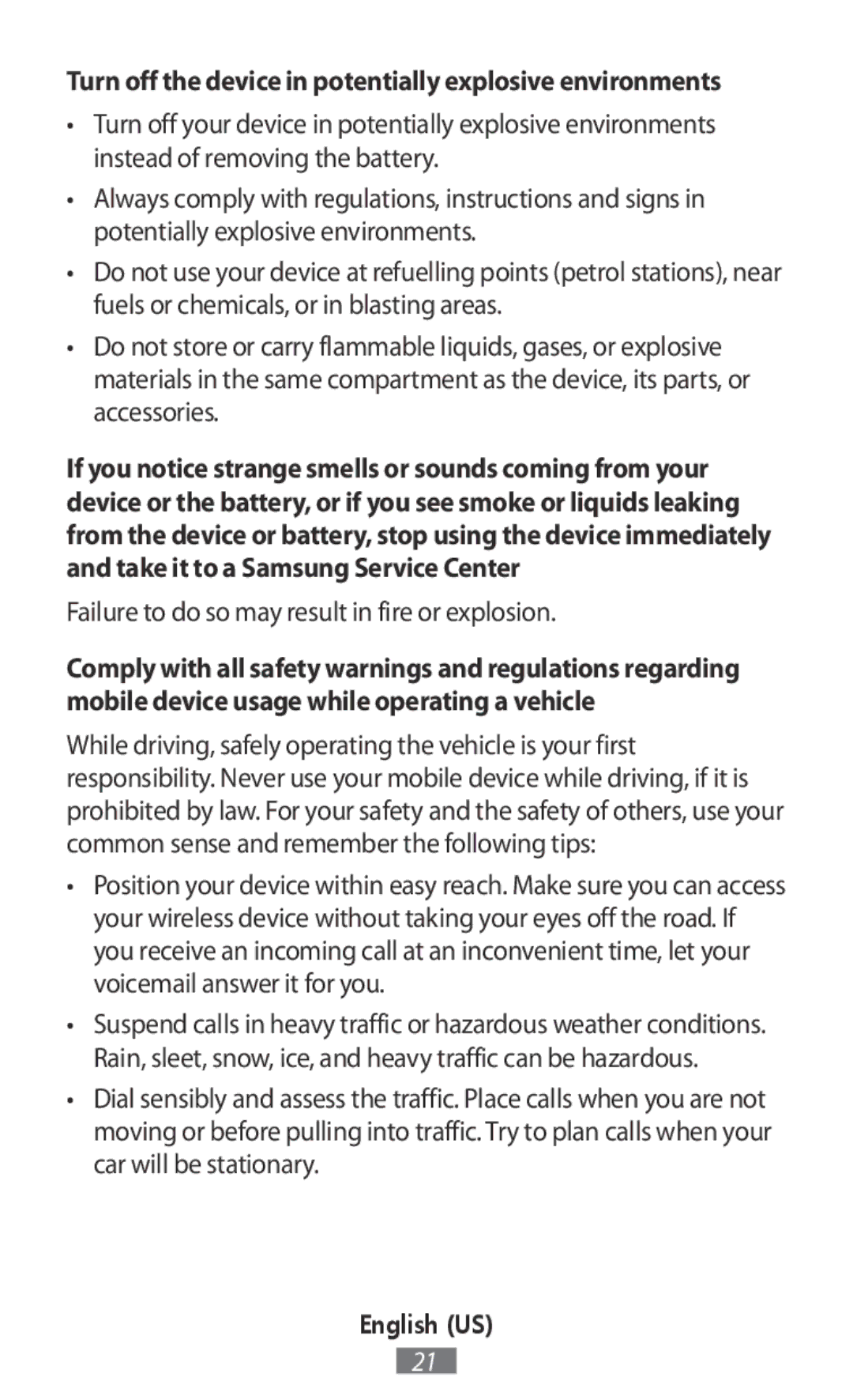 Samsung EJ-CG928USEGWW, EJ-CG930UBEGDE, EJ-CG928MBEGDE manual Turn off the device in potentially explosive environments 