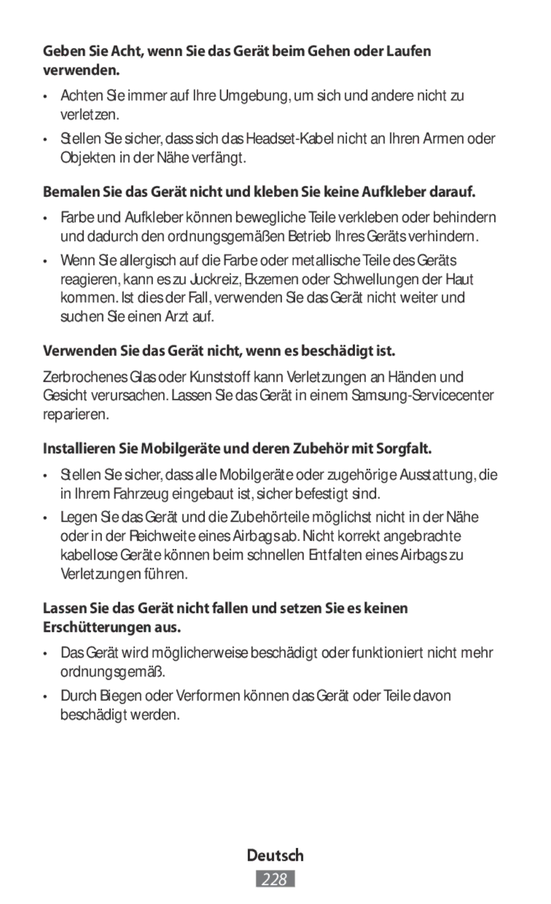 Samsung EJ-CG930UBEGGB, EJ-CG930UBEGDE, EJ-CG928MBEGDE, EJ-CG928MFEGDE Verwenden Sie das Gerät nicht, wenn es beschädigt ist 