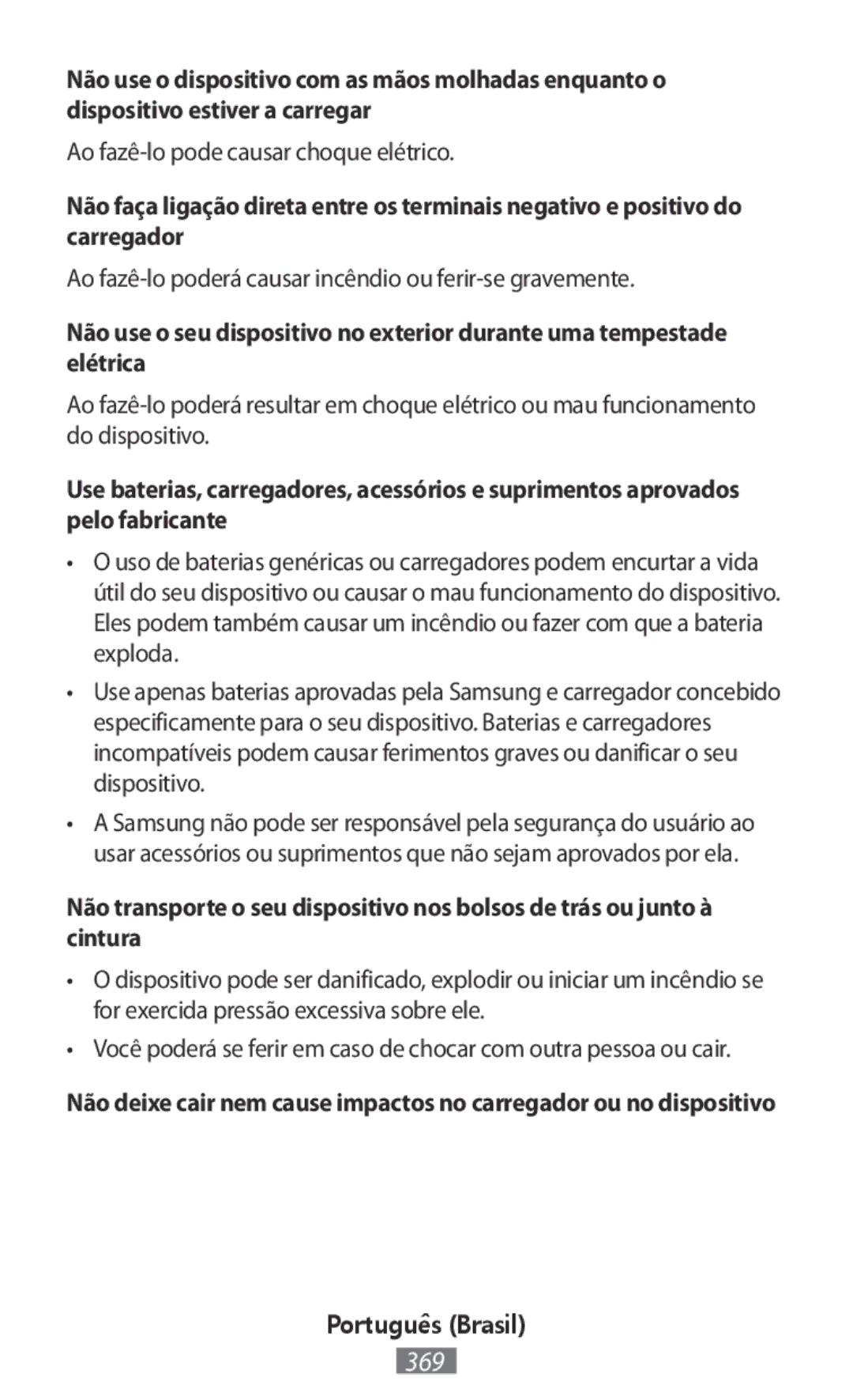 Samsung EJ-CG930UBEGFR, EJ-CG930UBEGDE, EJ-CG928MBEGDE manual Ao fazê-lo poderá causar incêndio ou ferir-se gravemente 