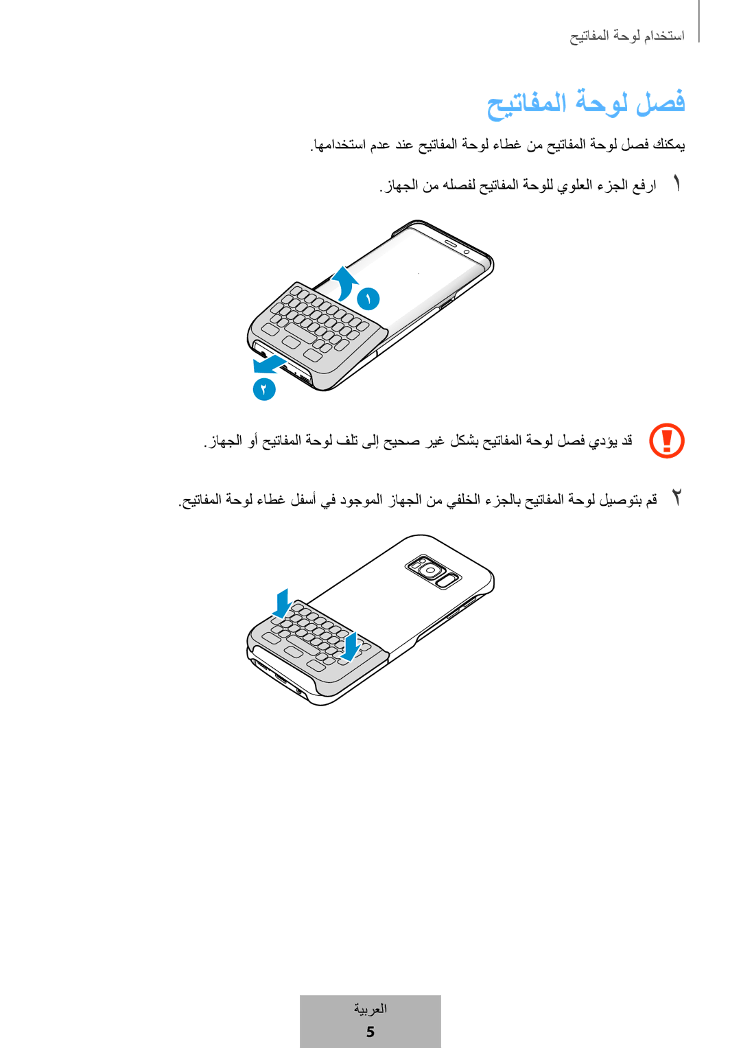 Samsung EJ-CG955BBEGWW, EJ-CG955BBEGDE, EJ-CG950BBEGDE, EJ-CG950BBEGWW manual حيتافملا ةحول لصف 