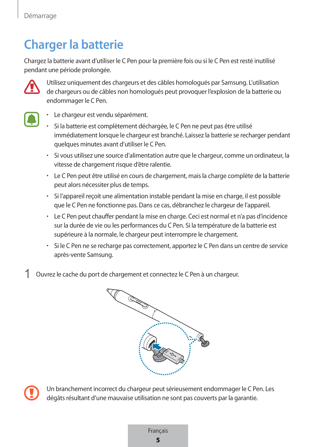 Samsung EJ-PW700CBEGWW manual Charger la batterie, Peut alors nécessiter plus de temps 